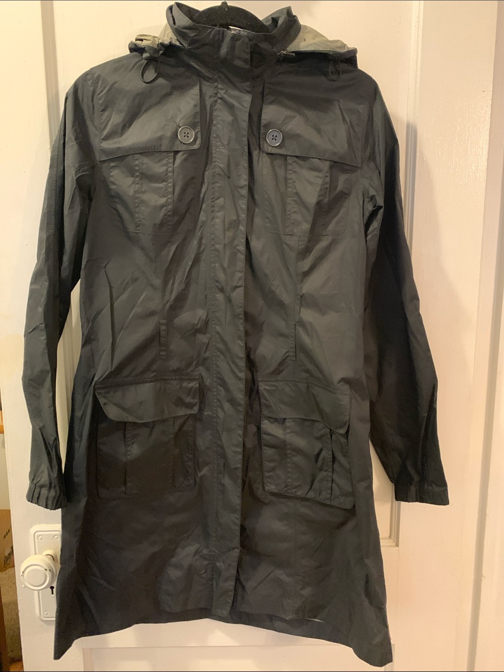 Women’s Lucy, size M Hooded Raincoat in black